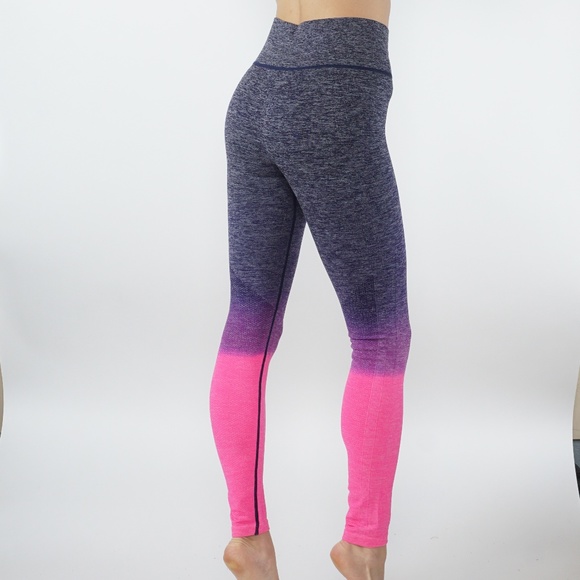 Yoga Leggings Dry-Fit Pants Workout Ombre - Picture 2 of 4